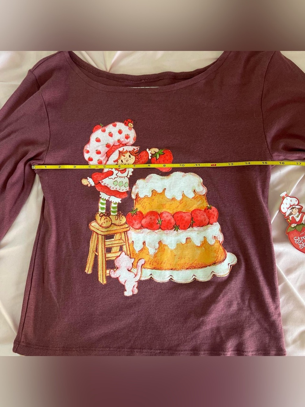 Women’s Long Sleeve Strawberry Shortcake Tee - Picture 7 of 7